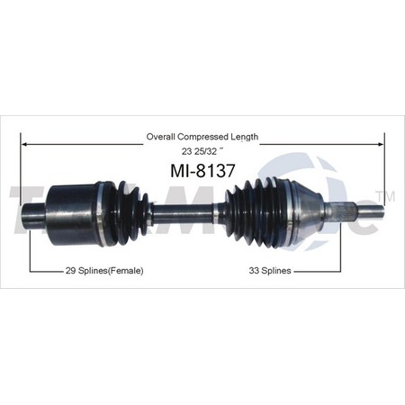 Surtrack Axle Cv Axle Shaft, Mi-8137 MI-8137